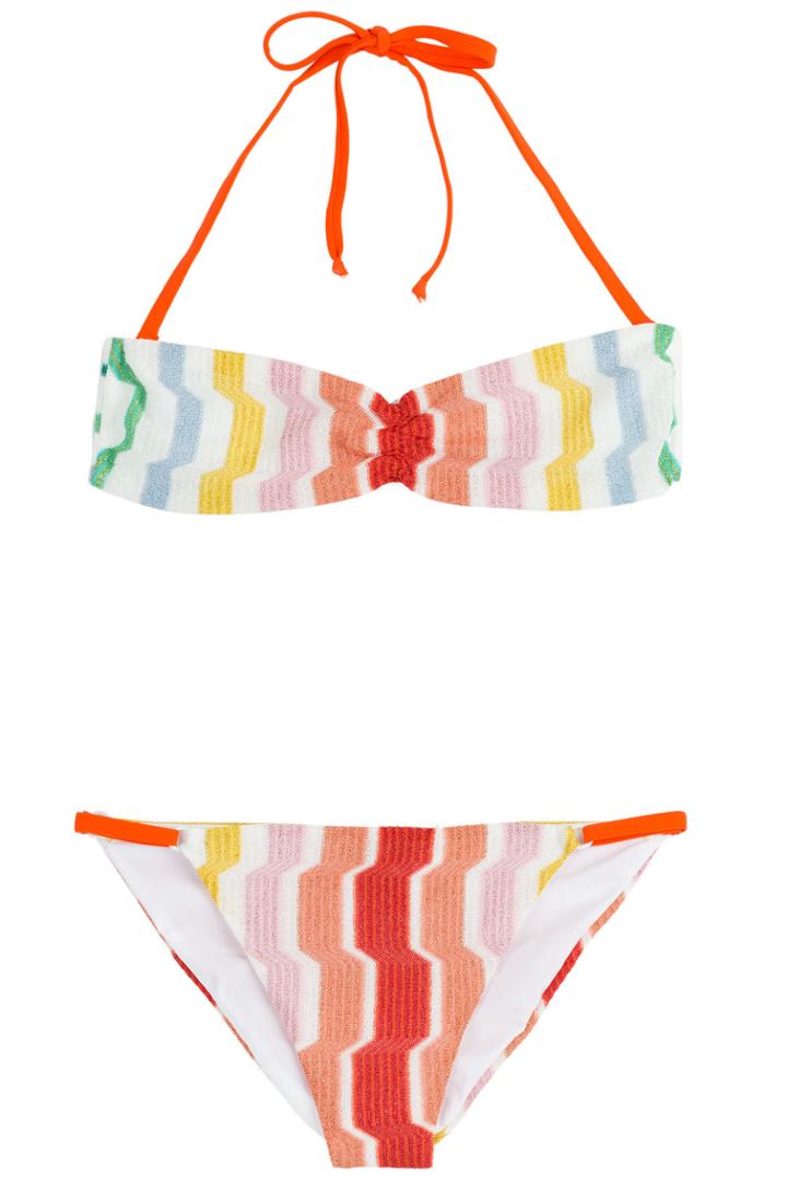 Missoni Mare Missoni Mare Printed Bandeau Bikini - White