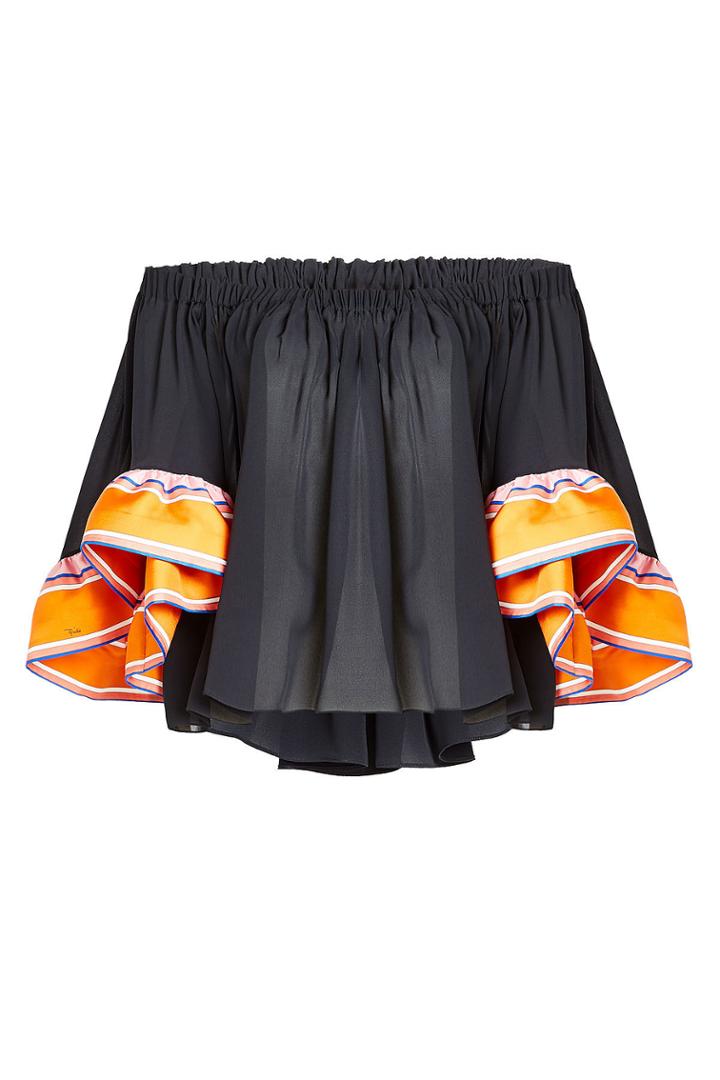 Emilio Pucci Emilio Pucci Silk Off-the-shoulder Top