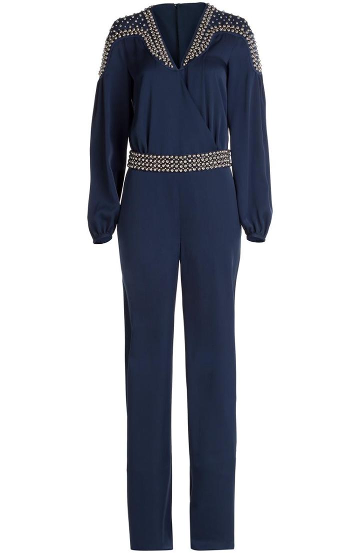 Emilio Pucci Stretch Silk Studded Jumpsuit