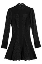 Alexander Mcqueen Alexander Mcqueen Cotton-wool Mini Dress With Lace