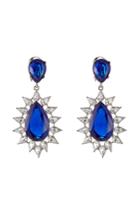 Kenneth Jay Lane Kenneth Jay Lane Faceted Earrings With Crystals - Blue