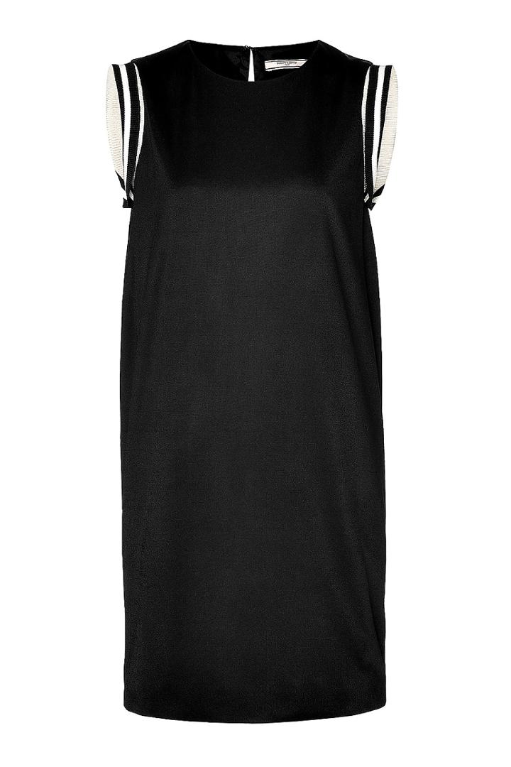 Bouchra Jarrar Jersey Shift Dress With Striped Shoulders