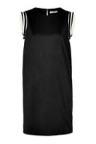 Bouchra Jarrar Jersey Shift Dress With Striped Shoulders