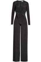 Dhela Dhela Front-tie Wide-leg Jumpsuit With Silk