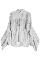 Petar Petrov Petar Petrov Ruffled Metallic Blouse With Silk