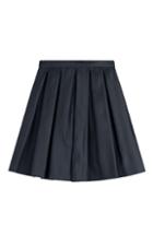 Burberry London Virgin Wool-silk Pleated Skirt
