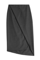 Dkny Dkny Pinstriped Wool Skirt - Grey