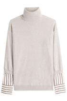 Brunello Cucinelli Brunello Cucinelli Cashmere Pullover With Contrast Striped Sleeves