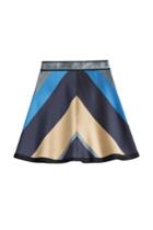 Ostwald Helgason Ostwald Helgason Patchwork Mikado Skirt - Blue