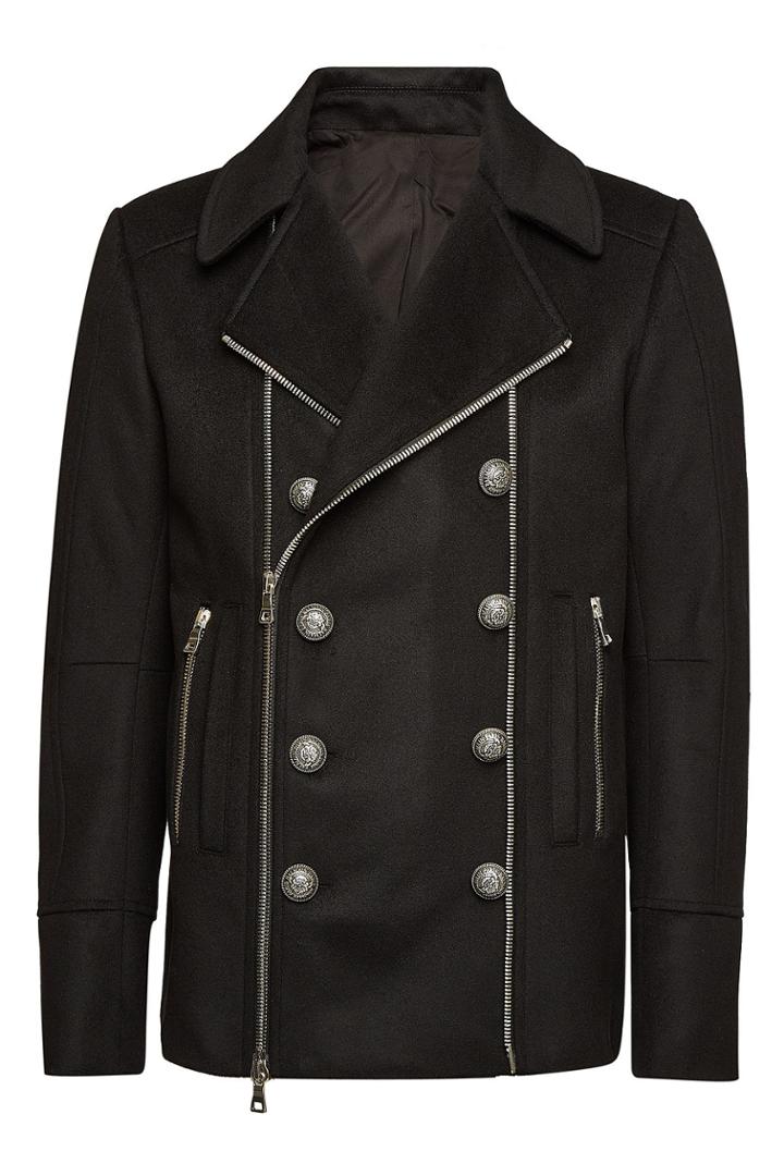Balmain Balmain Coat With Wool And Cashmere