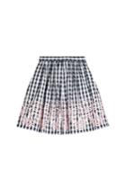 Boutique Moschino Boutique Moschino Embroidered Gingham Skirt