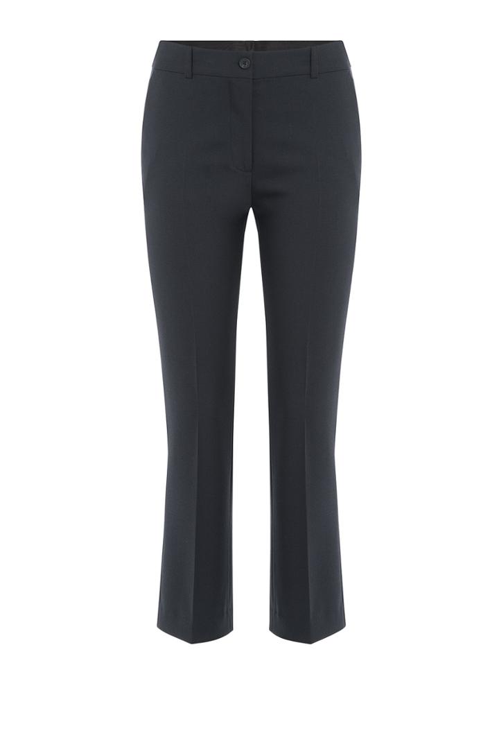 Jil Sander Navy Jil Sander Navy Cropped Pants With Wool - Blue