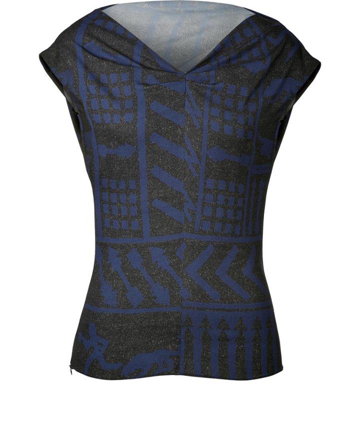 Vionnet Stretch Silk Printed Top