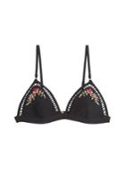 Zimmermann Zimmermann Embroidered Bikini Top With Cut-out Detail - Black
