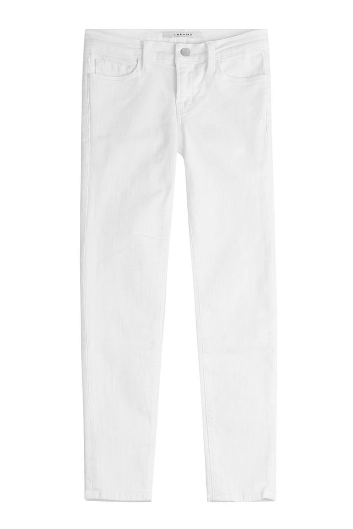 J Brand J Brand Cropped Skinny Jeans - White