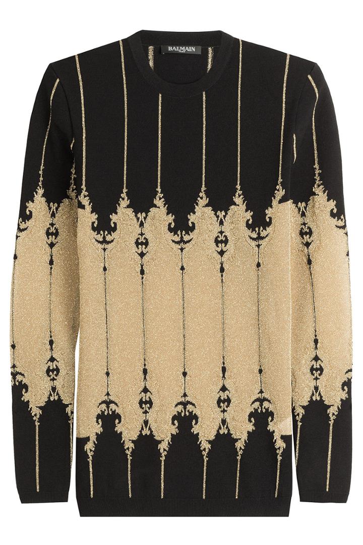 Balmain Balmain Knit Pullover With Metallic Thread