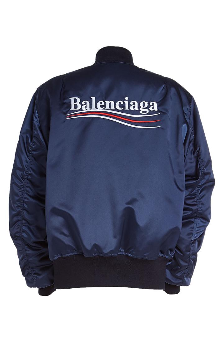 Balenciaga Balenciaga Political Satin Bomber Jacket