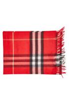 Burberry Burberry Checked Cashmere Scarf With Fringe