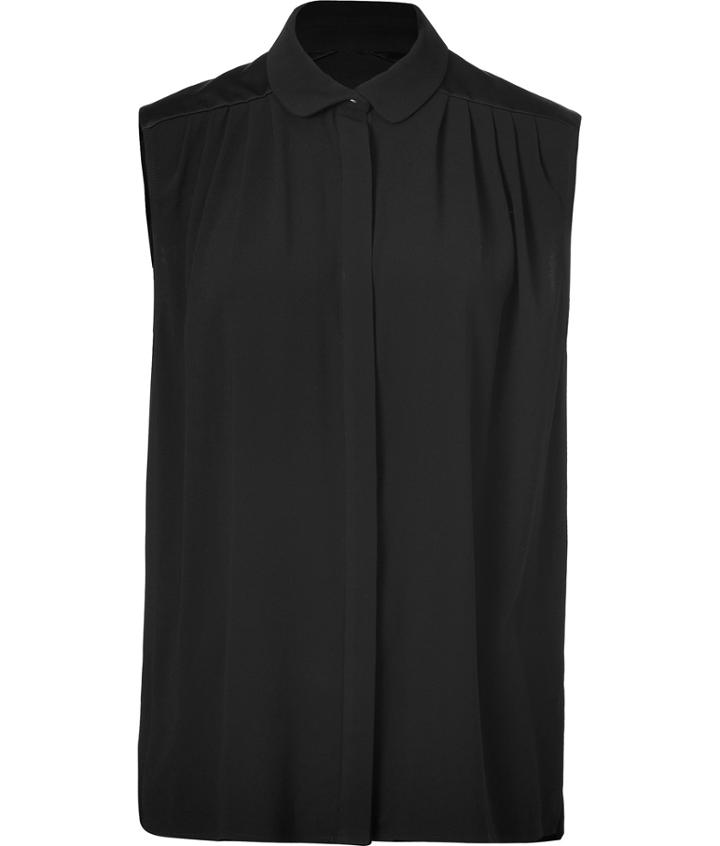 Faith Connexion Tiger Print Sleeveless Blouse In Black