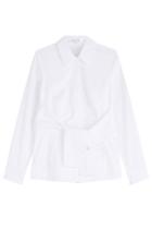 Paule Ka Paule Ka Belted Cotton Shirt - White