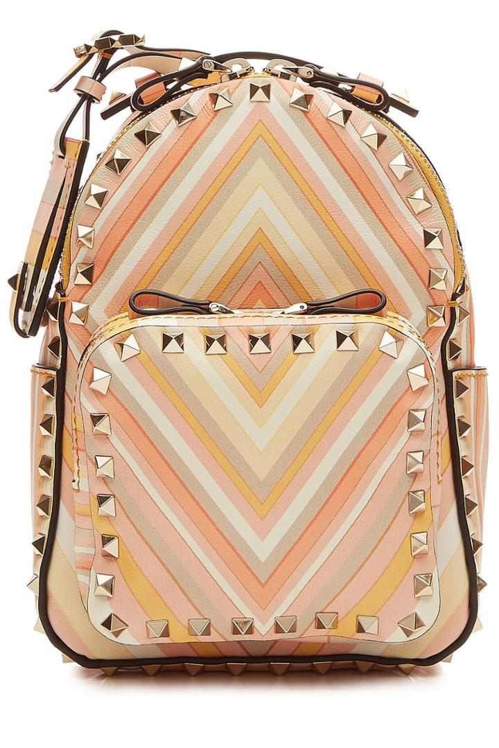 Valentino Valentino Rockstud Printed Mini Leather Backpack