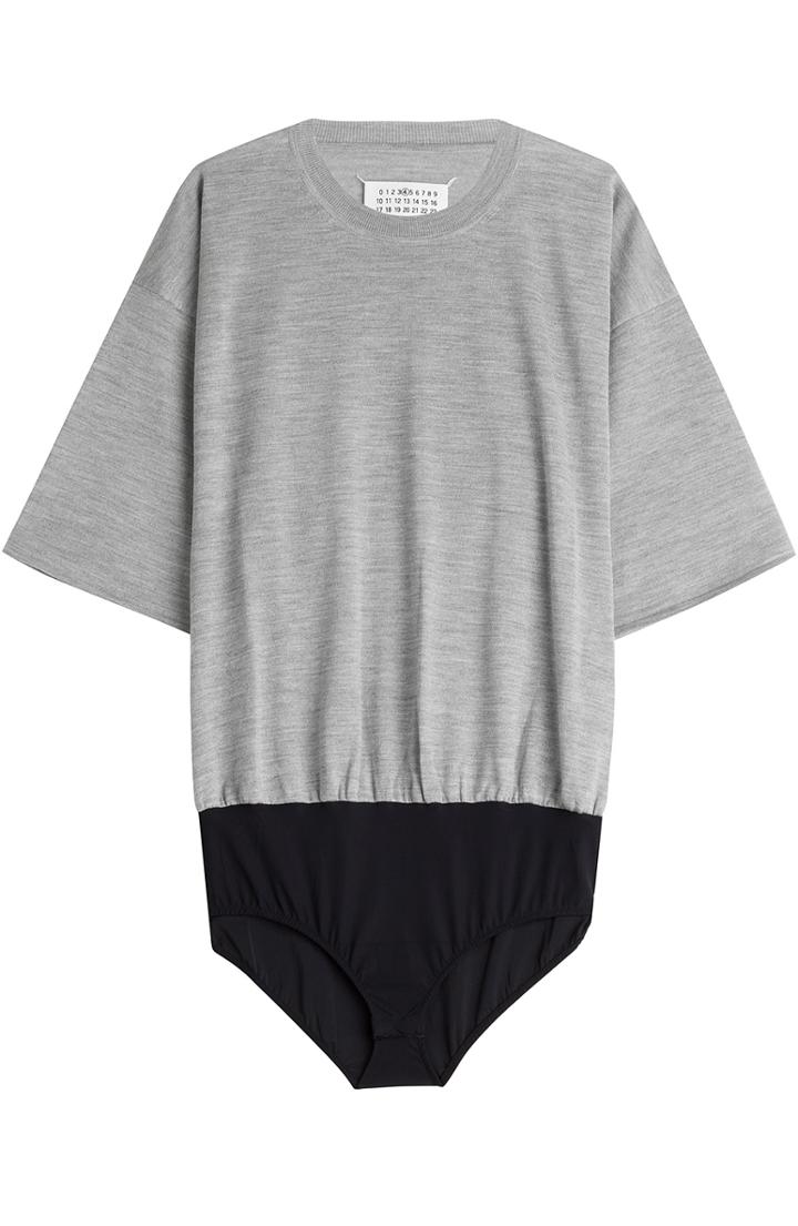 Maison Margiela Wool-silk T-shirt With Body