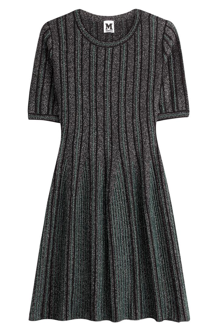 M Missoni M Missoni Metallic Knit Dress - Green