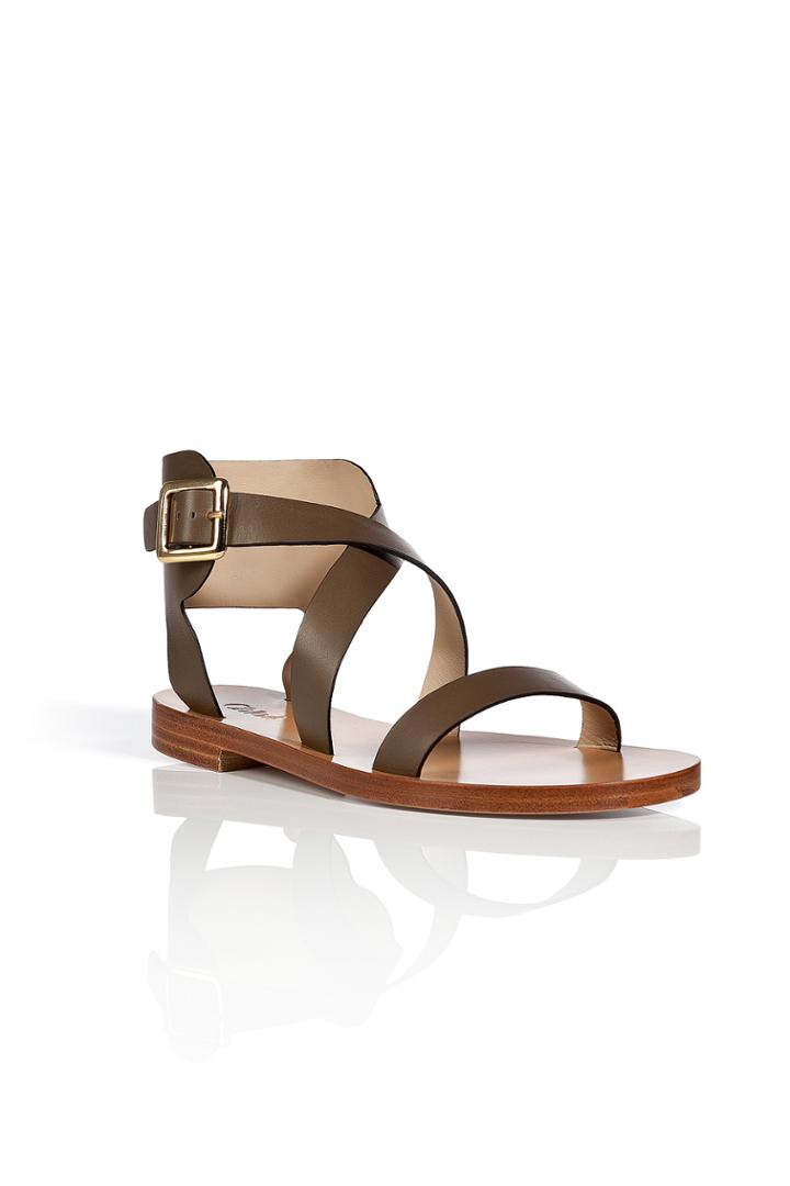 Chloé Chloé Leather Sandals - Green