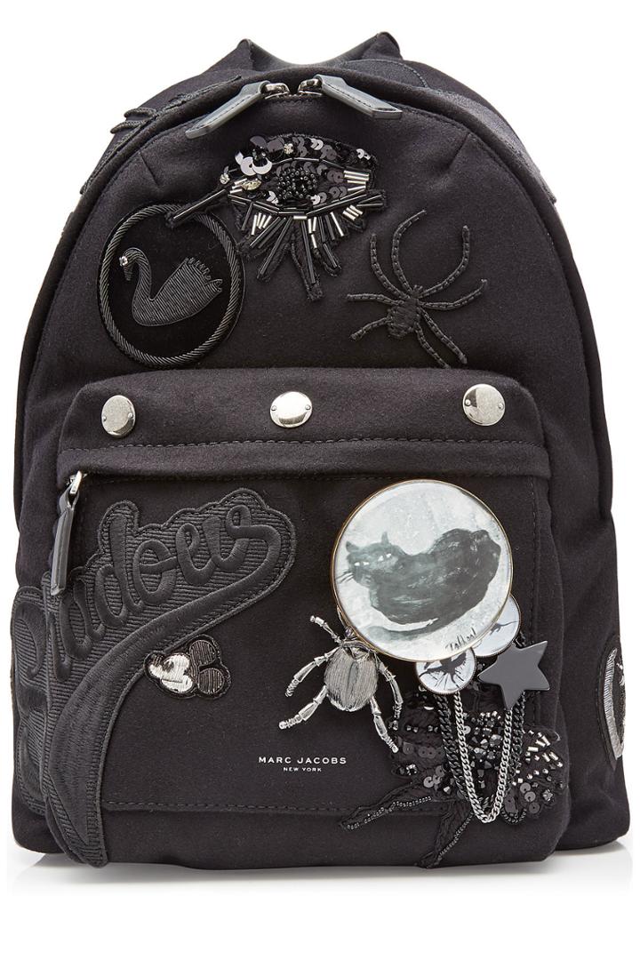 Marc Jacobs Marc Jacobs Wool Backpack With Patches And Embellishment - Black