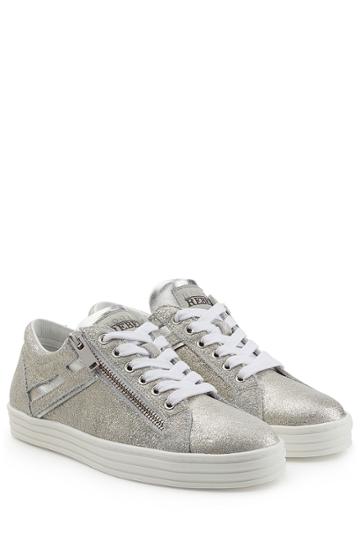 Hogan Rebel Hogan Rebel Metallic Suede Sneakers - Silver