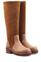 See By Chloé See By Chloé Suede Knee Boots With Leather