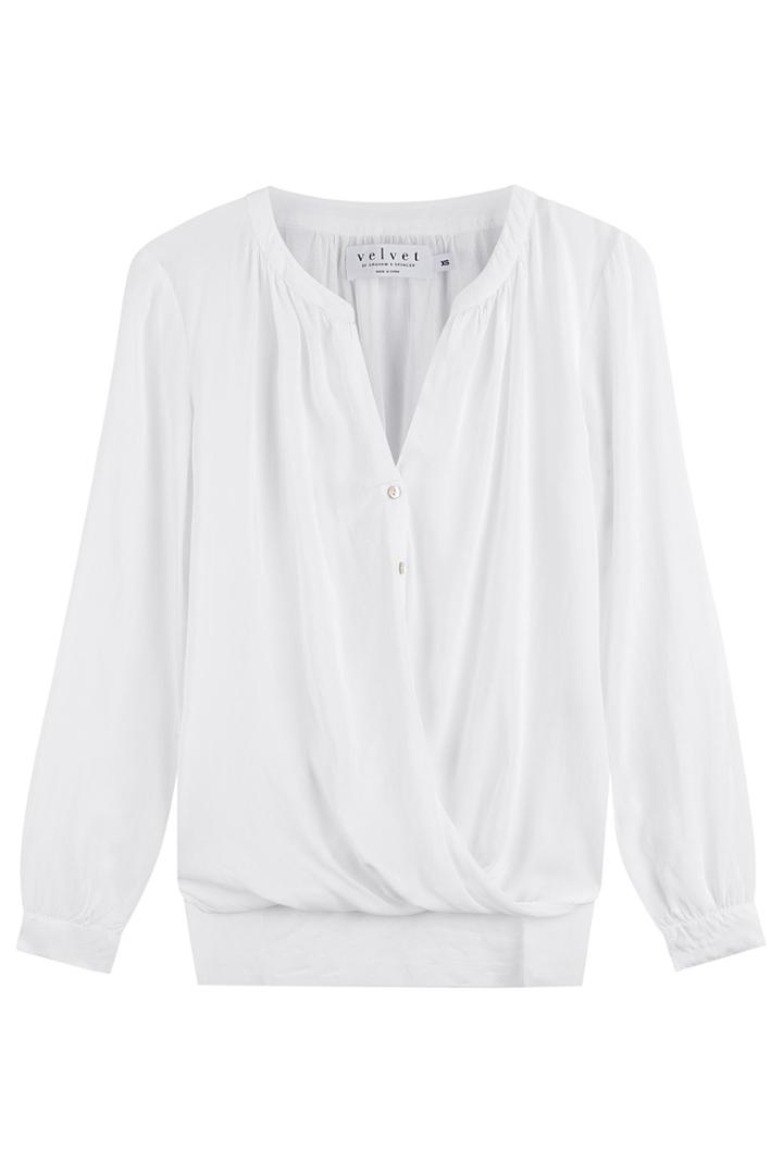 Velvet Velvet Draped Blouse - White