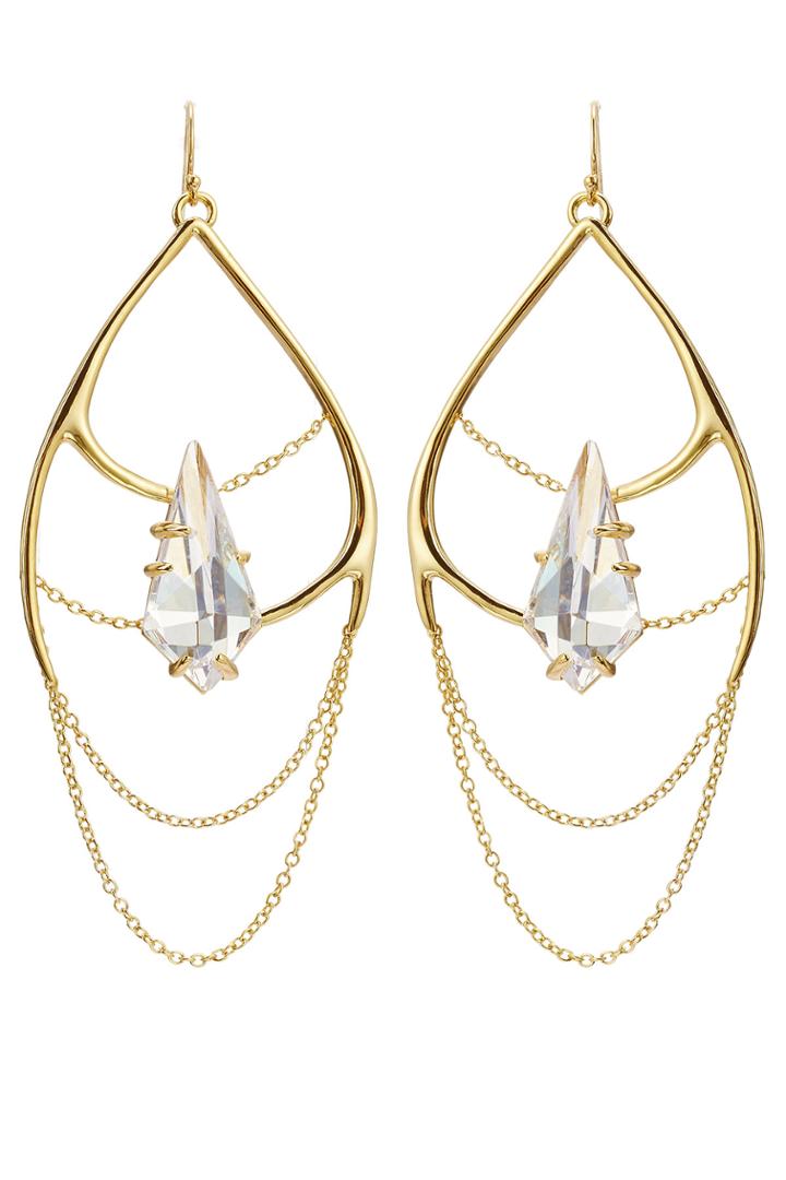 Alexis Bittar Alexis Bittar Kinetic Draping Gold-plated Chain Earrings
