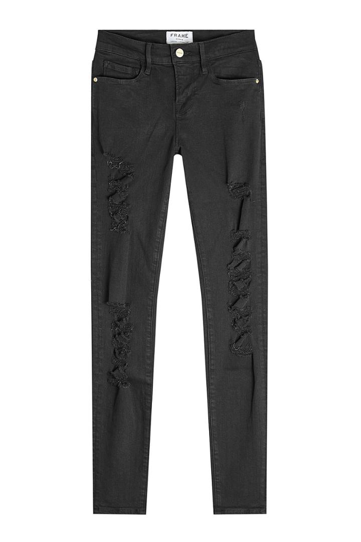 Frame Denim Frame Denim Le Color Ripped Skinny Jeans