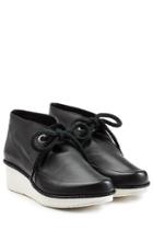 Robert Clergerie Robert Clergerie Leather Lace-up Ankle Boots - Black