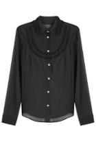 R.e.d Valentino R.e.d Valentino Silk Blouse With Lace Trim