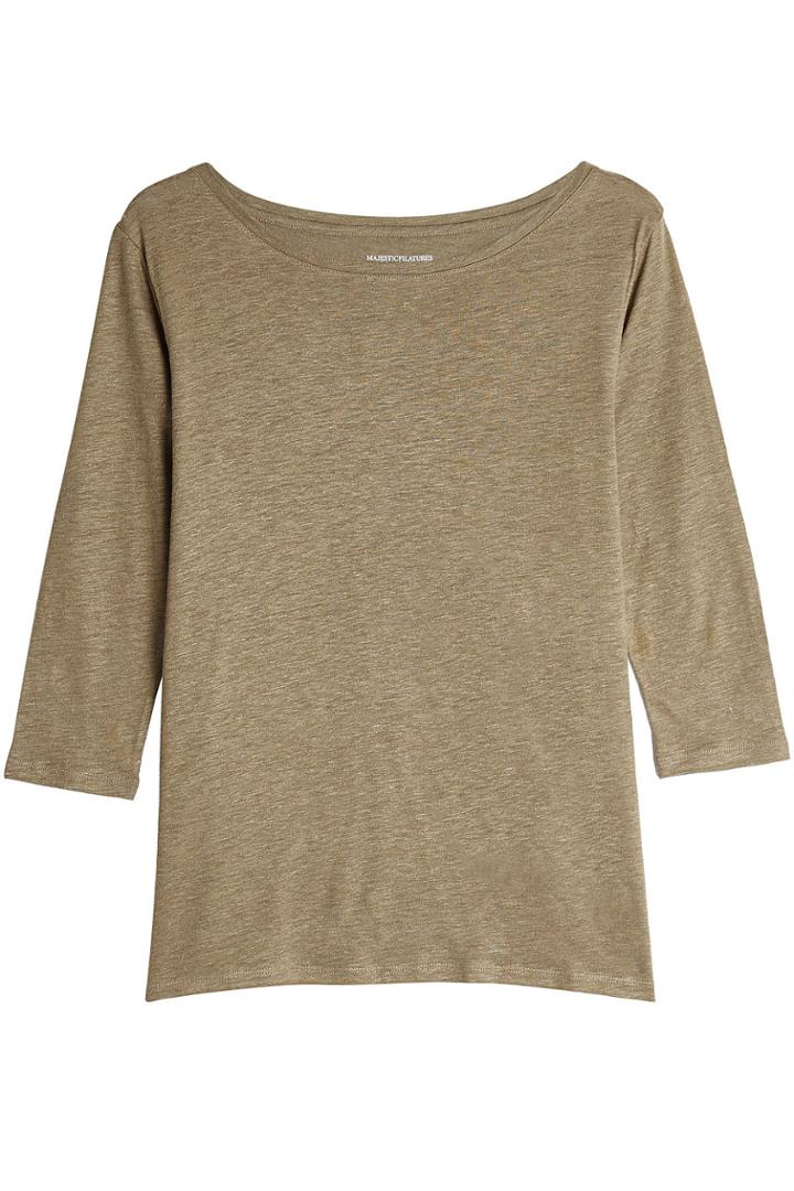 Majestic Majestic Linen And Silk T-shirt