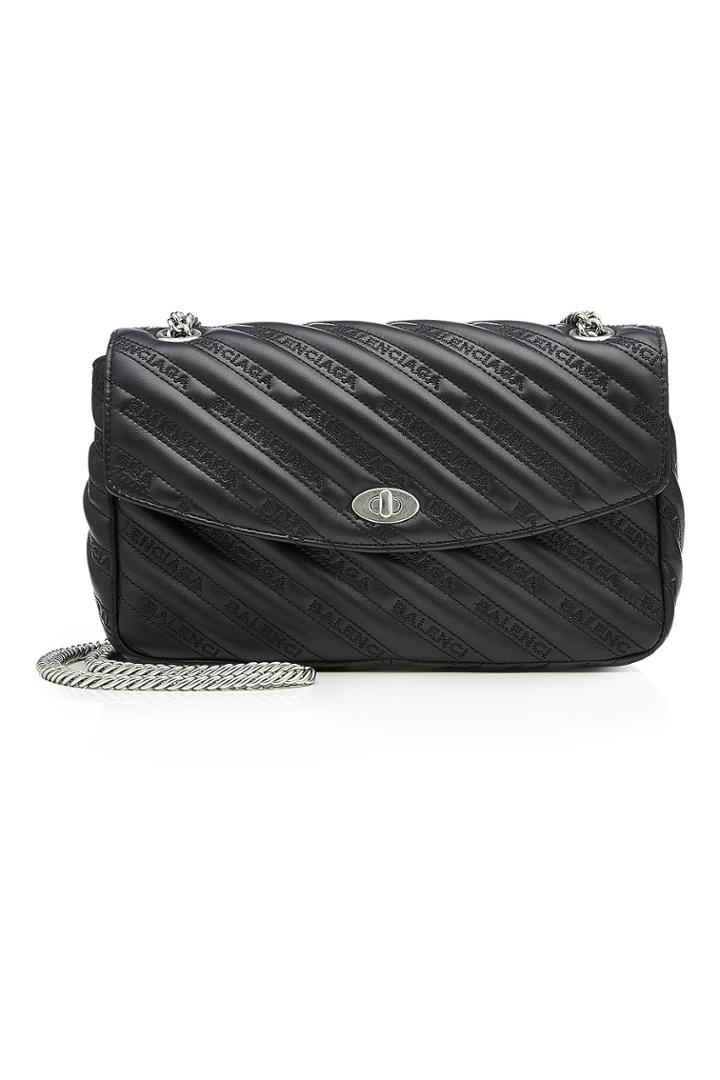 Balenciaga Balenciaga Lock Round Leather Shoulder Bag