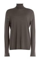 Rick Owens Rick Owens Wool Turtleneck Pullover With Cut-out Detail - Brown
