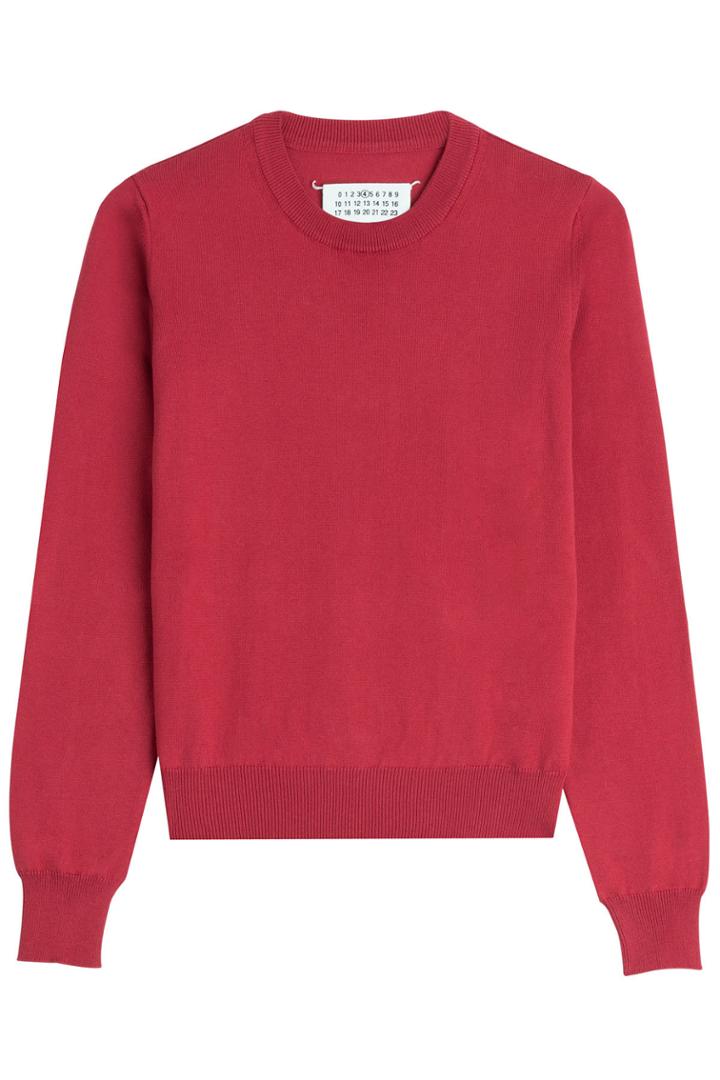 Maison Margiela Maison Margiela Cotton Pullover With Leather Elbow Patches - None