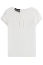 Boutique Moschino Boutique Moschino Silk Blend Top With Bow