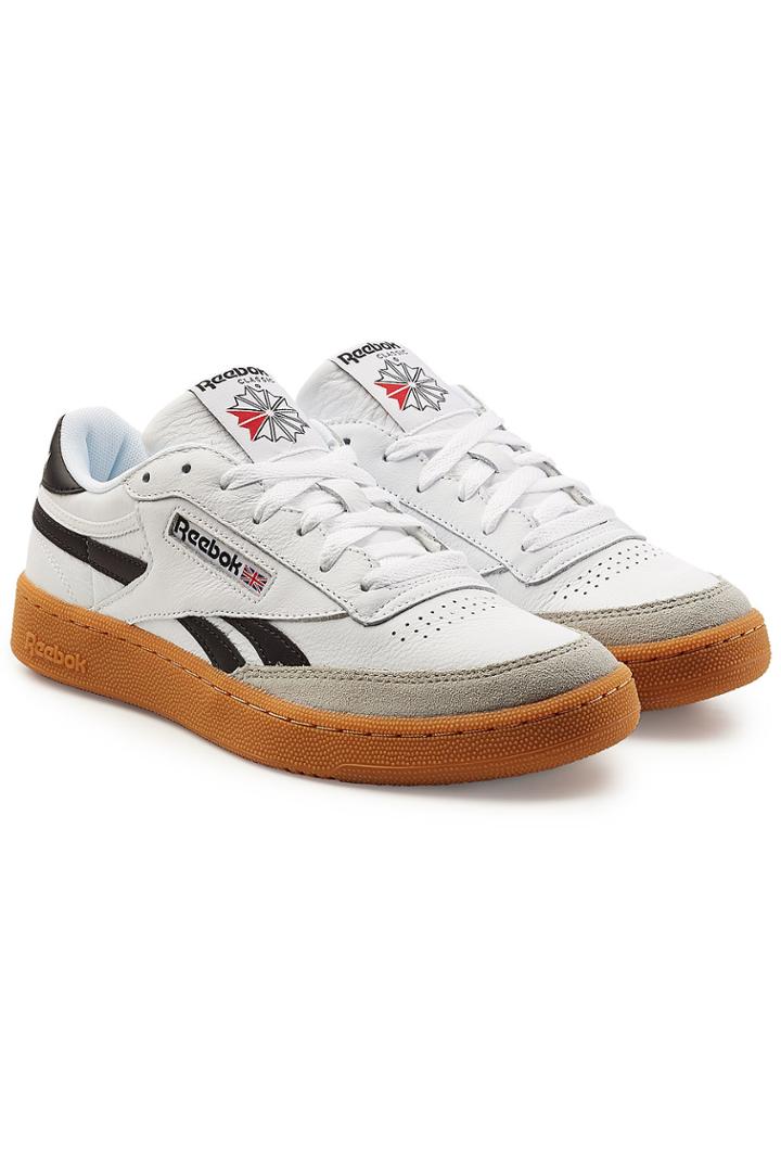 Reebok Reebok Revenge Plus Gum Leather And Suede Sneakers