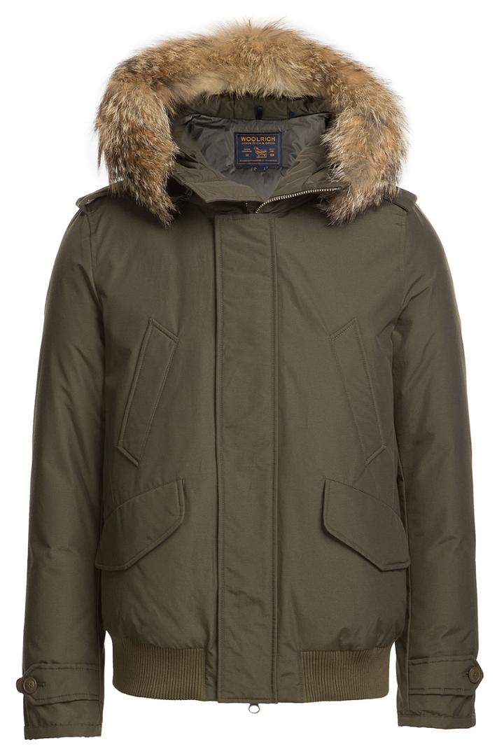 Woolrich Woolrich Polar Down Bomber Jacket With Fur-trimmed Hood - Green