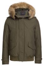 Woolrich Woolrich Polar Down Bomber Jacket With Fur-trimmed Hood - Green