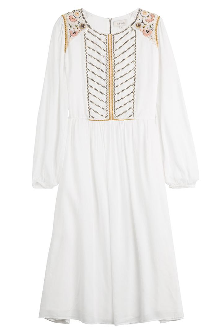 Paul & Joe Paul & Joe Embroidered Dress - White