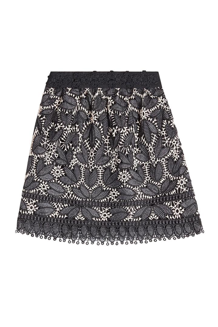 Anna Sui Anna Sui Lace Appliqué Mini Skirt