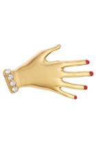 Sonia Rykiel Sonia Rykiel Jeweled Hand Brooch - Gold
