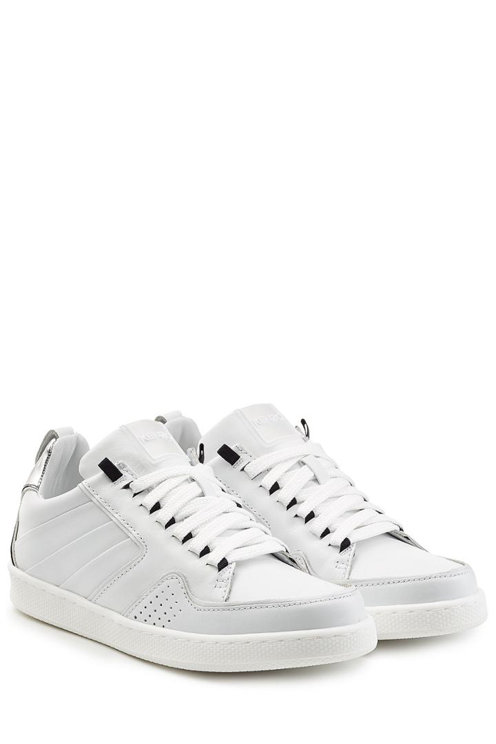 Kenzo Kenzo Leather Sneakers - White