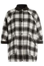 M Missoni M Missoni Wool Plaid Short Sleeve Cape - Multicolor