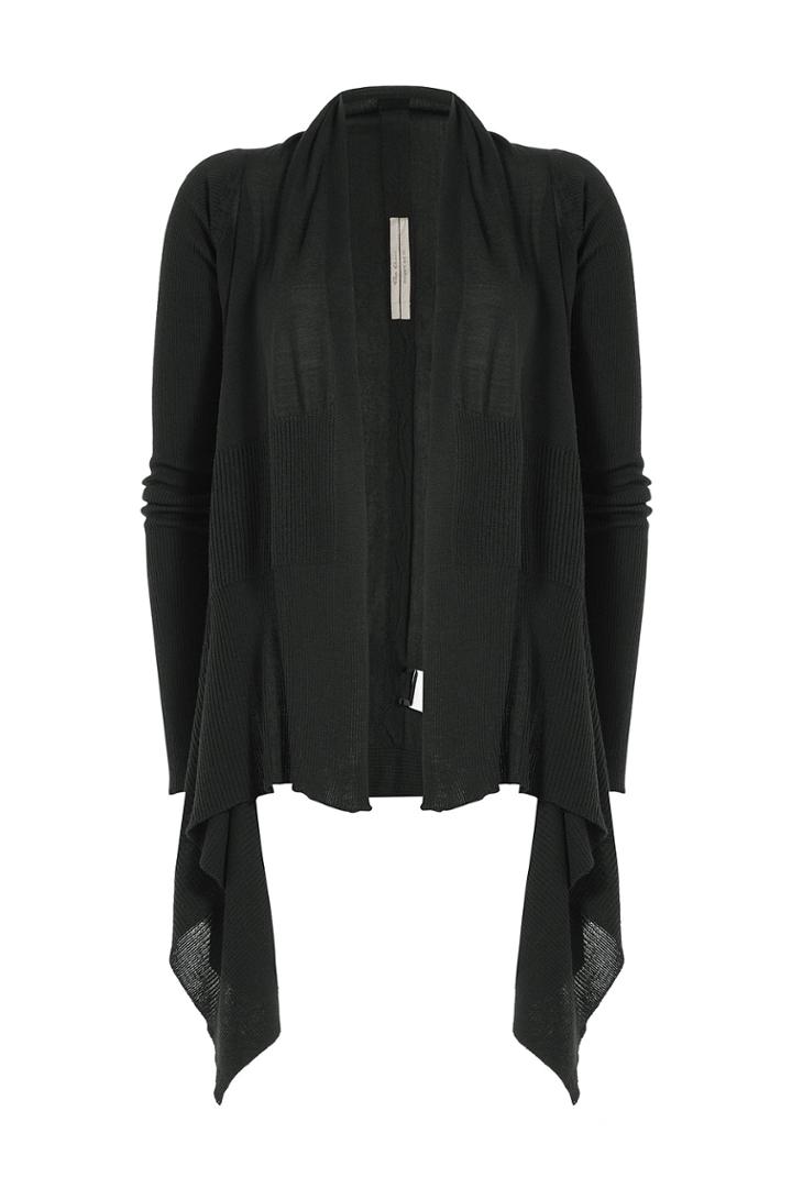 Rick Owens Rick Owens Draped Wool Cardigan - Black